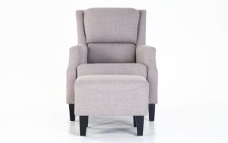 Riley Ash Accent Chair & Ottoman