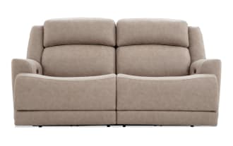 Zeus Beige 87'' Power Reclining Sofa with Power Headrest