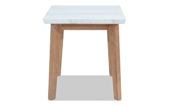 Elm Natural & Marble End Table