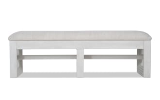 Infinity White Upholstered Storage Dining Bench