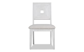 Infinity White Panel Back Upholstered Dining Chair