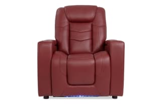Replay Red Leather Bluetooth Audio Power Recliner