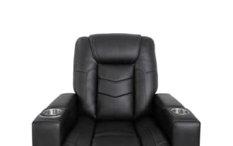 Replay Black Leather Bluetooth Audio Power Recliner