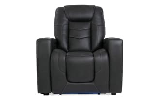 Replay Black Leather Bluetooth Audio Power Recliner