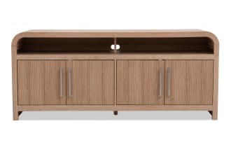 Cascade 60'' Natural Fully Assembled Storage TV Stand