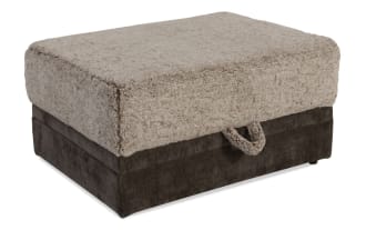 Lynx Brown Storage Ottoman