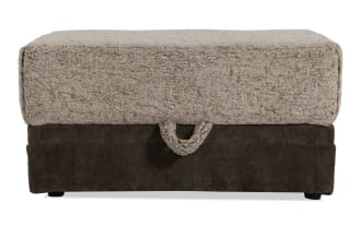 Lynx Brown Storage Ottoman
