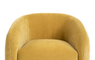 Gemma Yellow Accent Chair & Ottoman