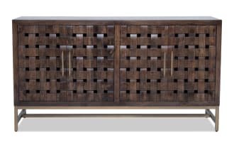 Harvest Brown 4 Door Cabinet