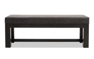 Tahoe Gray Upholstered Bench