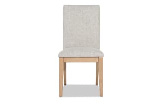 Homeworks Natural & Gray Solid Back Upholstered Dining Chair