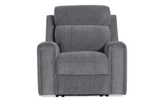 Athens Gray Power Recliner with Power Headrest