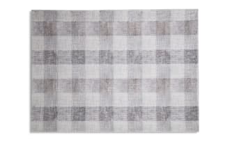 Cottage Check Angora 5' x 7' Beige Plaid Rug