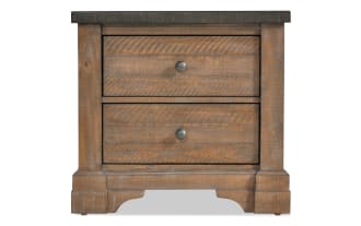 Beaumont Brown & Gray 2 Drawer Nightstand