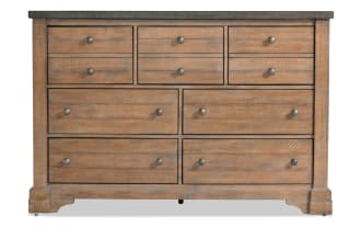 Beaumont Brown & Gray 7 Drawer Dresser