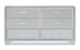 Shimmer Silver 6 Drawer Dresser