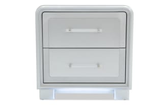 Shimmer Silver 2 Drawer Nightstand