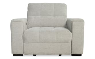 Slider Bob Gray Power Sliding Chair with USB & USB-C Ports