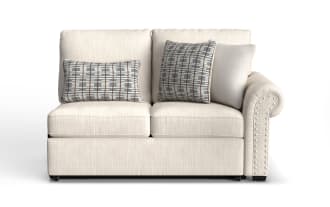 Playlist Max Beige Right Arm Facing Storage Loveseat with USB & USB-C Ports