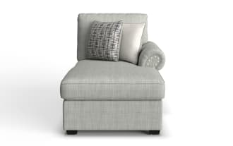 Playlist Max Spa Blue Right Arm Facing Storage Chaise with USB & USB-C Ports