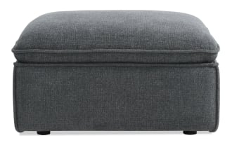 Infinity Thunder Blue Ottoman