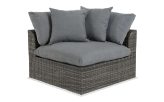 Dream Gray Wicker Outdoor Corner Chair