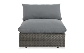 Dream Gray Wicker Outdoor Armless Chair