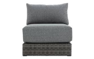 Modular Bob® Gray Wicker Outdoor Armless Chair
