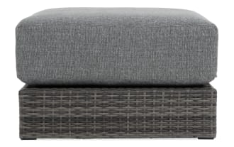 Modular Bob® Gray Wicker Outdoor Ottoman