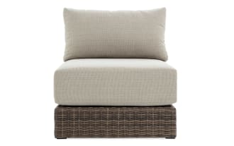 Modular Bob® Beige & Brown Wicker Outdoor Armless Chair