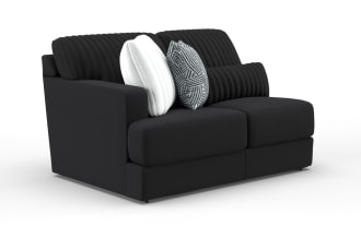 Sofia Black Left Arm Facing Loveseat