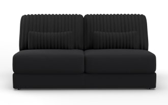 Sofia Black Armless Loveseat