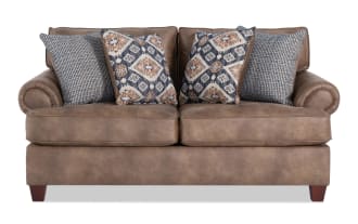 Raleigh Cognac 76'' Loveseat