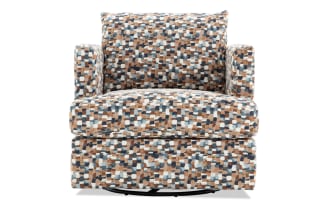 Quinn Beige Accent Swivel Chair