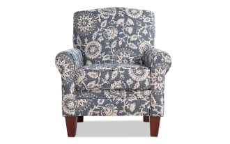 Portland Gray Floral Accent Chair