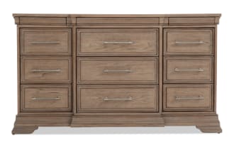 Avalon Light Brown 9 Drawer Dresser