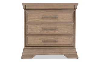 Avalon Light Brown & White 3 Drawer Bedside Chest