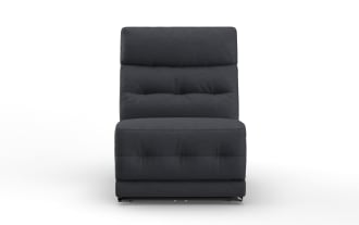 Rumor Blue Armless Power Recliner with Power Headrest
