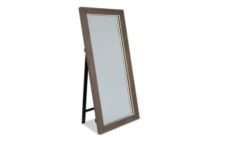 Infinity Brown LED Floor Mirror