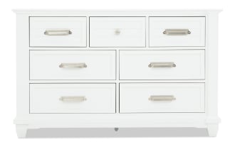 Sunset Cove Youth White 7 Drawer Dresser