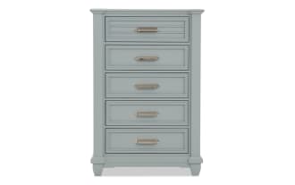 Sunset Cove Youth Gray 5 Drawer Chest