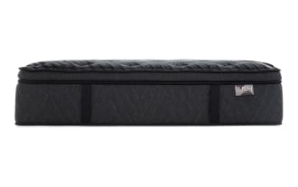 Lush 13.5'' Full Ultra Plush Mattress in dark gray with quilted pillow top, cooling cover, and plush foam layers for side sleepers.