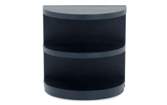 Hampton Black Half Oval End Table