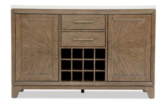 Melrose Natural & Beige 2 Drawer Server