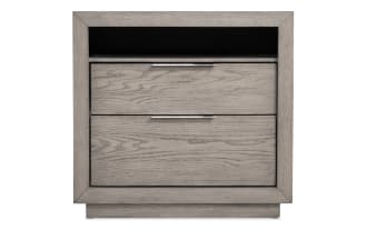 Loft Gray 2 Drawer Nightstand