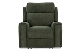 Athens Green Power Recliner with Power Headrest