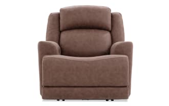 Zeus Brown Power Recliner with Power Headrest