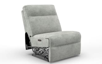 Bolt Gray Armless Power Recliner with Power Headrest