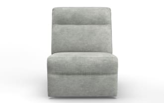 Bolt Gray Armless Power Recliner with Power Headrest