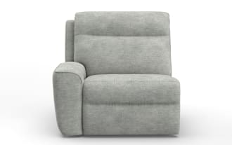 Bolt Gray Left Arm Facing Power Recliner with Power Headrest